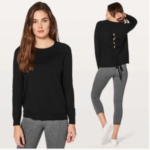 Lululemon | Tie To You Lace Up Back Sweater